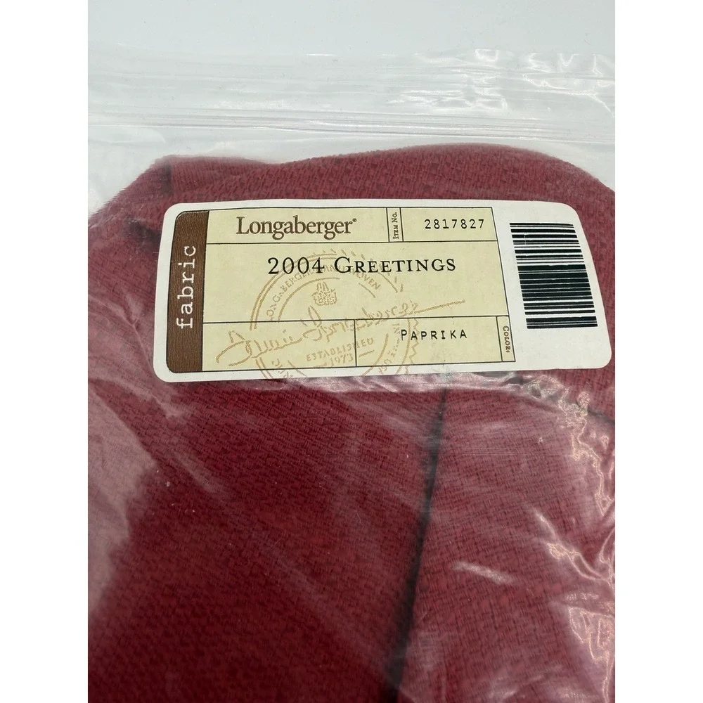 🎄🧺 Longaberger 2004 Greetings Basket Liner‎ ONLY – Paprika – NIP